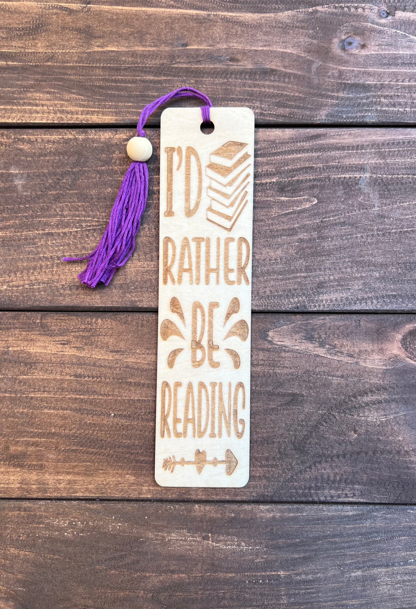 Custom laser engraved wooden bookmark - For all book lovers!