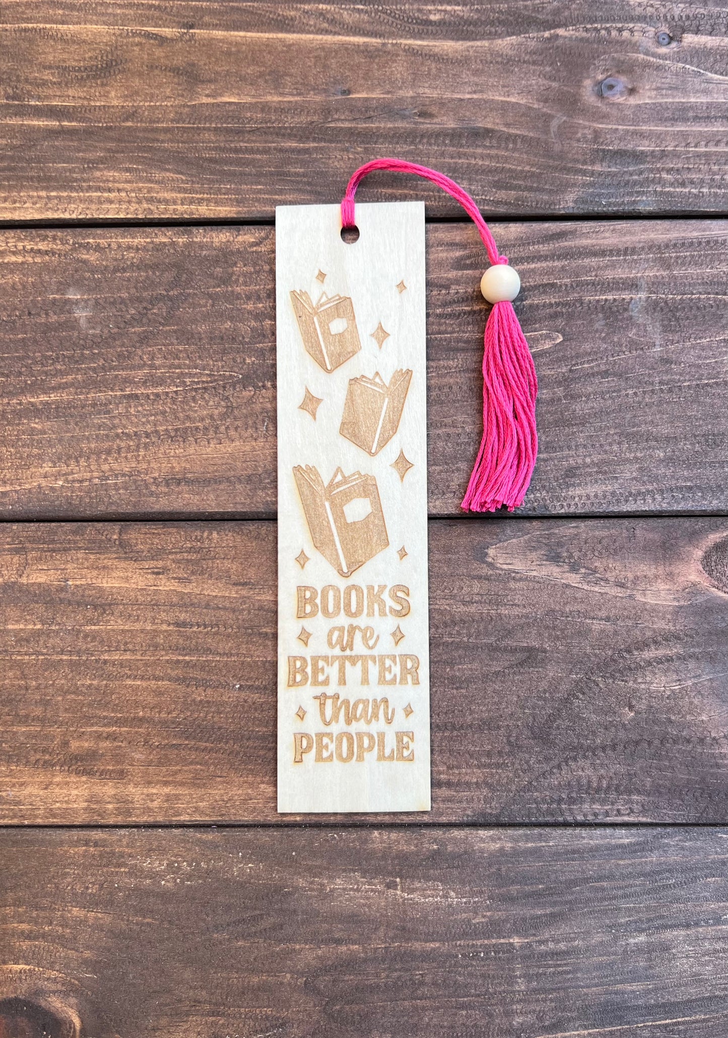 Custom laser engraved wooden bookmark - For all book lovers!