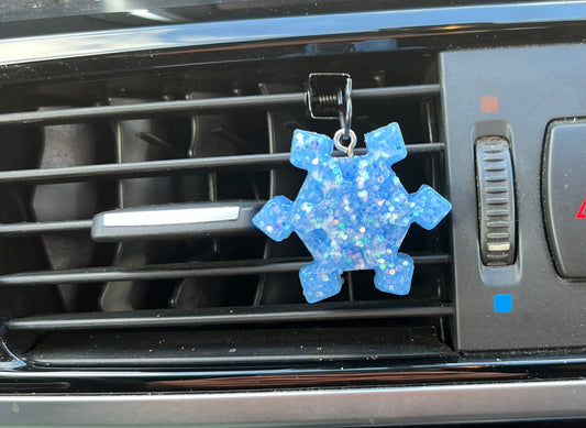 Snowflake Car Vent Freshie - Coconut Vanilla Scent