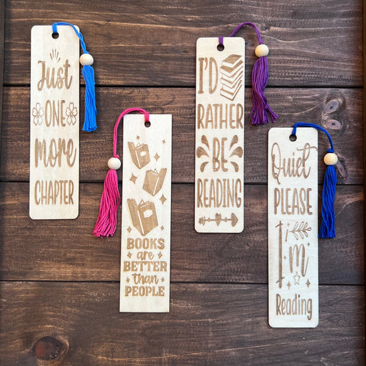 Custom laser engraved wooden bookmark  - For all book lovers!