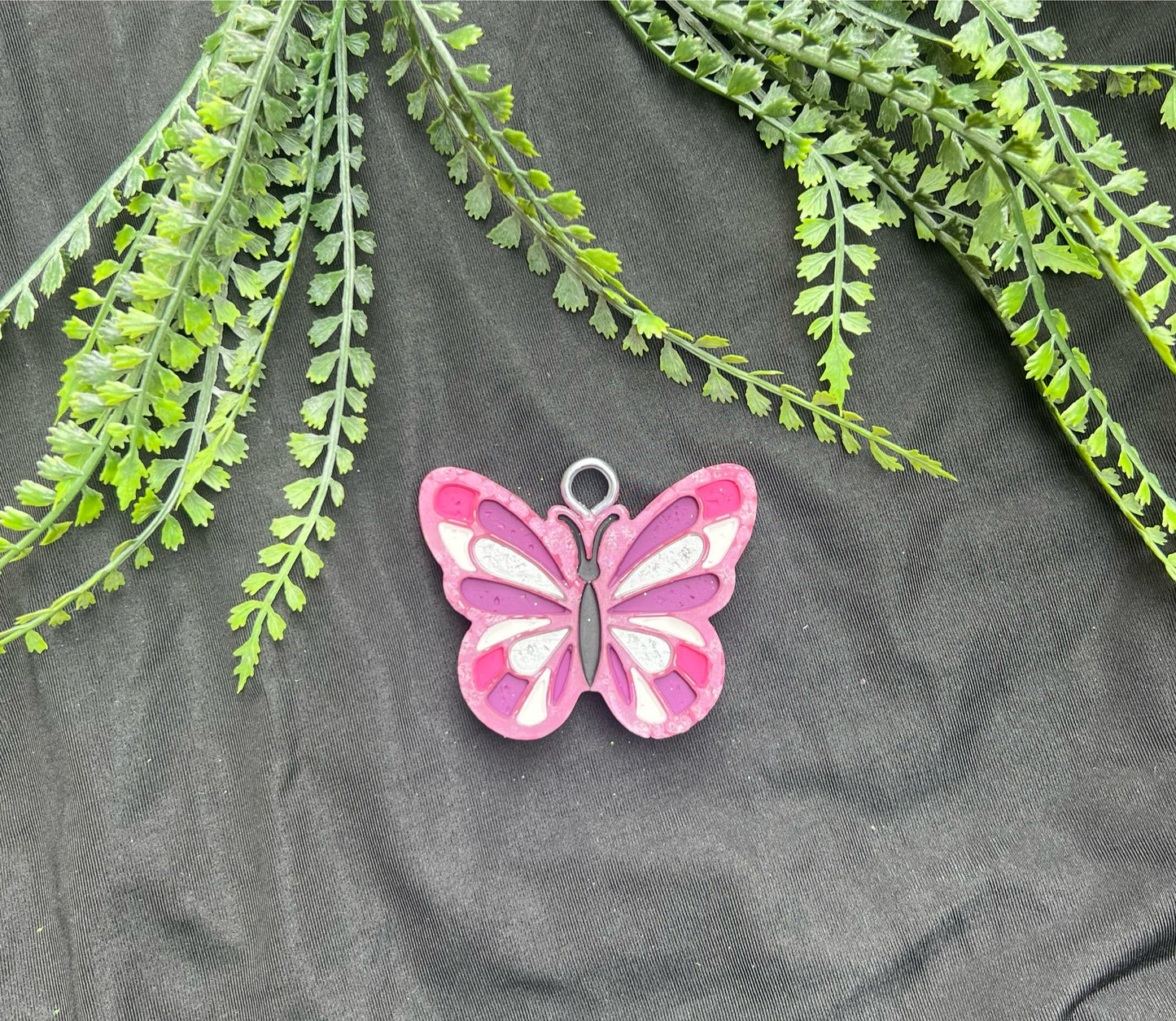 Butterfly Car Mirror Freshie - A whimsical scented charm for your ride!