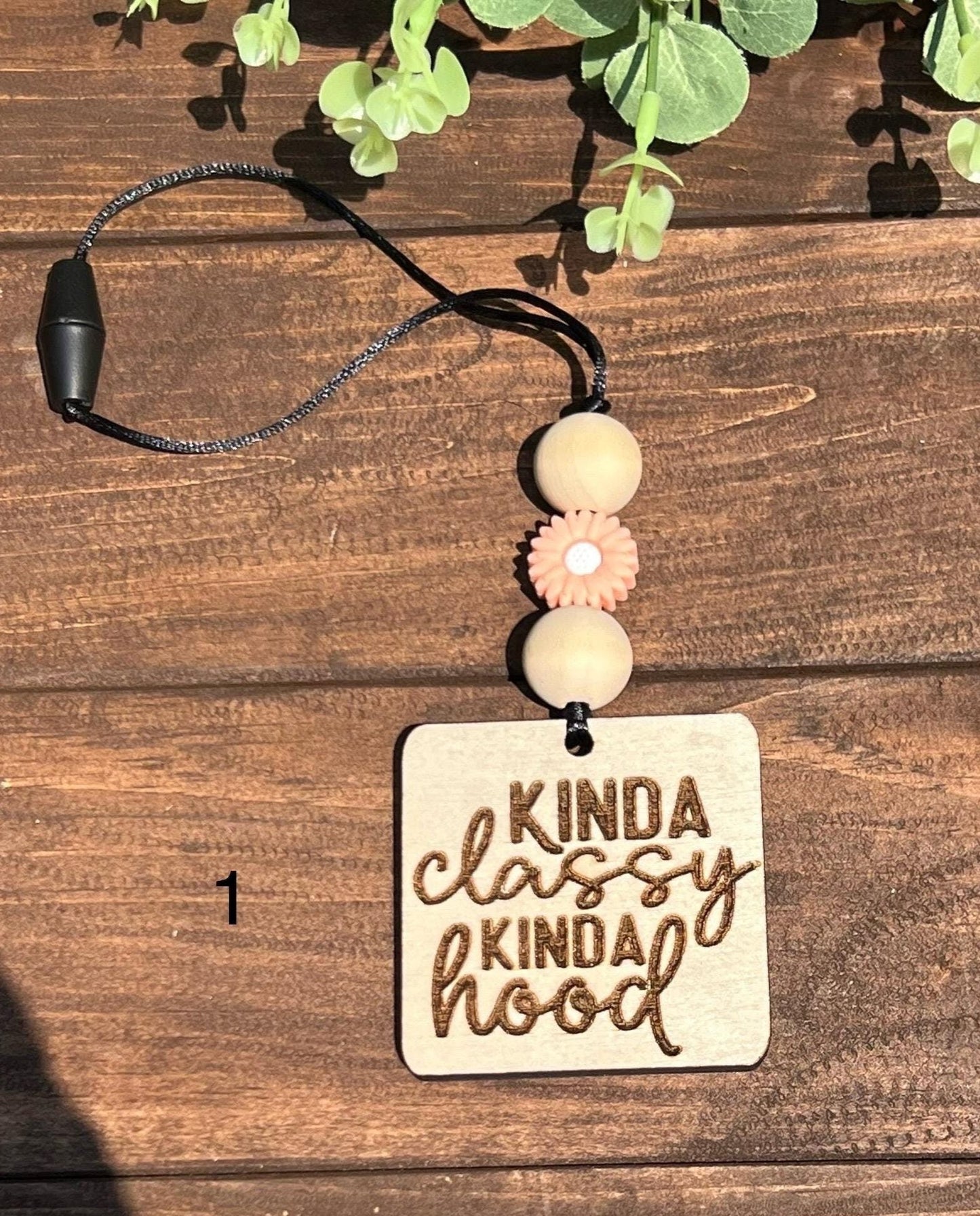 Car mirror hanging accessory - Laser engraved with funny saying